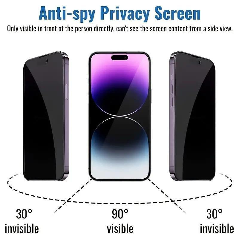 Anti-Spy Privacy Phone Screen Protector, Tempered Glass Film Compatible with Iphone 17/16/15/14/13/12/11 Pro/Pro Max/Plus, Mobile Phone Accessory