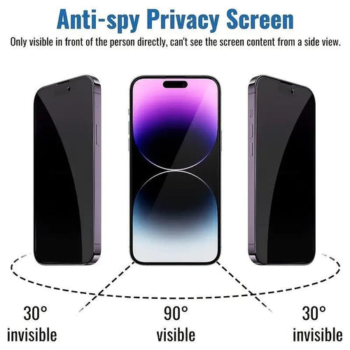 Anti-Spy Privacy Phone Screen Protector, Tempered Glass Film Compatible with Iphone 17/16/15/14/13/12/11 Pro/Pro Max/Plus, Mobile Phone Accessory