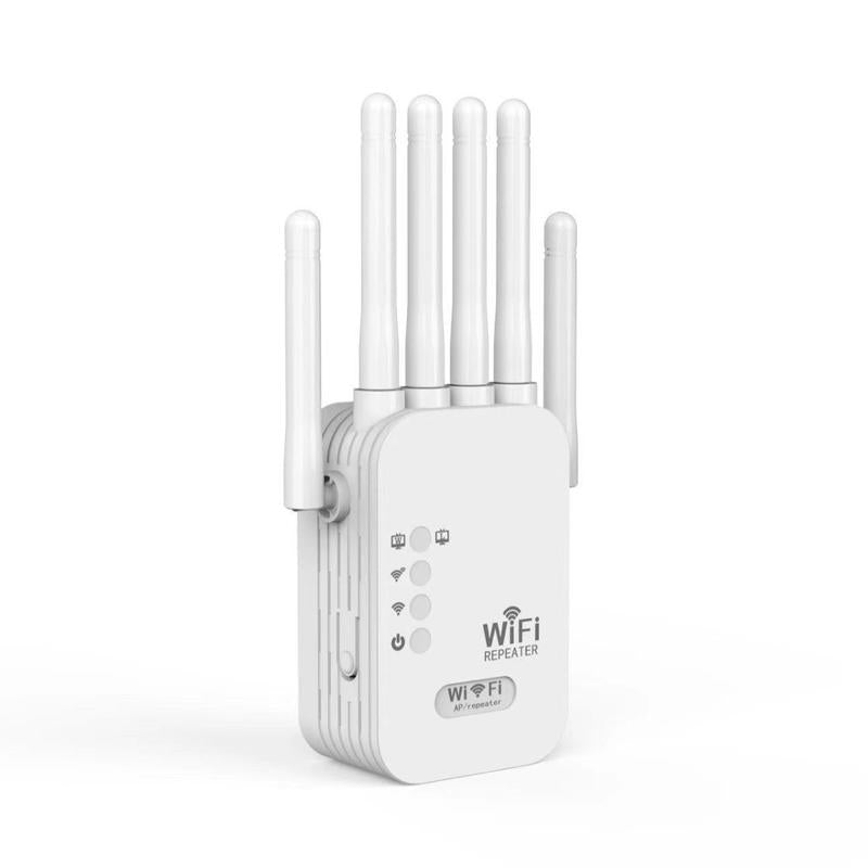 Wifi Extender, 1200Mbps Dual Band 2.4Ghz/5Ghz Signal Booster with 6 High-Gain Antennas, Covers up to 2000 Sq. Ft & 30 Devices,Repeater with Ethernet Port, Ideal for Home Studios, Remote Work