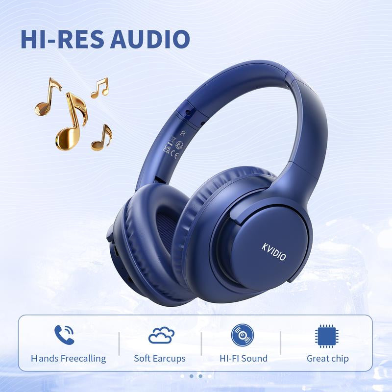 Electronic Wireless Bluetooth Headphones Over-Ear, Deep Bass Hi-Fi Stereo, 65H Playtime, Foldable Lightweight Headset with Mic for Ios/Android/Pc Headset Earbud Headphonesbluetooth Black #Tiktokshopholidayhaul Audio Wirelessheadphone