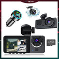 【QPJ】HD Driving Recorder，Super Night Vision, Loop Recording and 64GB Memory Card, Car Charger for Free Automotive Dvr Convenient Cop Dashcam