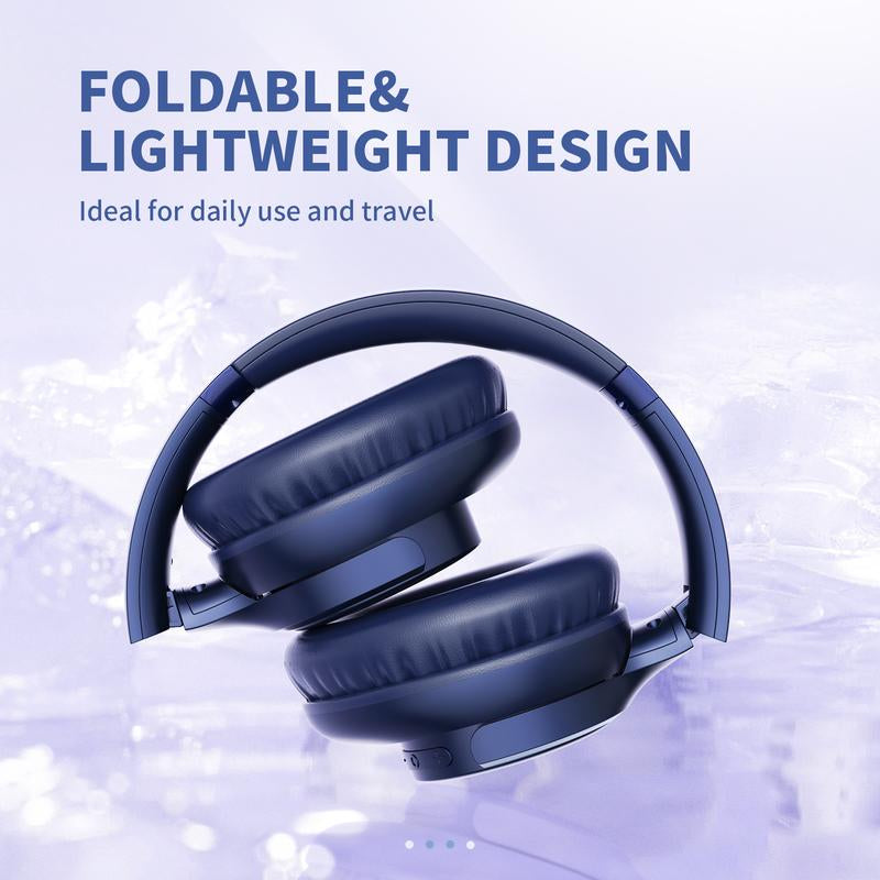 Electronic Wireless Bluetooth Headphones Over-Ear, Deep Bass Hi-Fi Stereo, 65H Playtime, Foldable Lightweight Headset with Mic for Ios/Android/Pc Headset Earbud Headphonesbluetooth Black #Tiktokshopholidayhaul Audio Wirelessheadphone