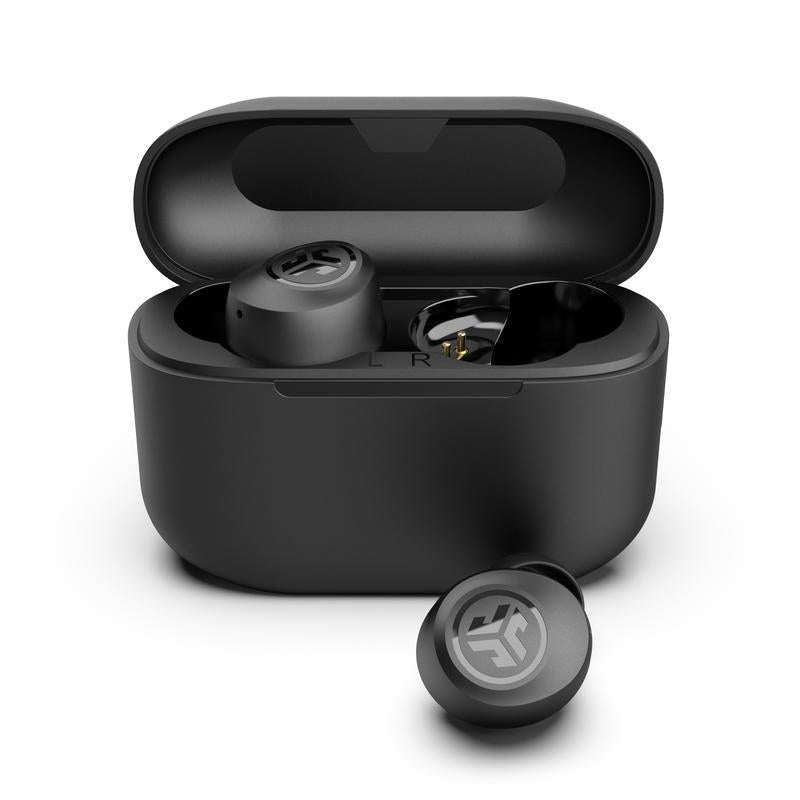 Jlab GO POP+ True Wireless Earbuds with 35+ Hour Playtime Dual Connect IPX4 Sweatproof Fast Charge 10 Minutes for 1+ Hour Playtime Rechargeable Bluetooth 5.3 Headset