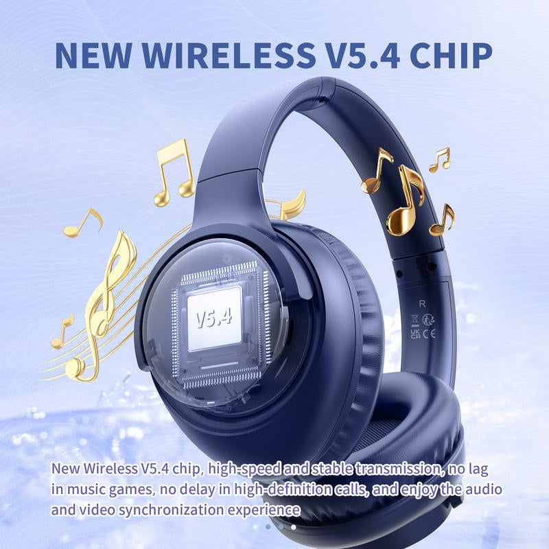 Electronic Wireless Bluetooth Headphones Over-Ear, Deep Bass Hi-Fi Stereo, 65H Playtime, Foldable Lightweight Headset with Mic for Ios/Android/Pc Headset Earbud Headphonesbluetooth Black #Tiktokshopholidayhaul Audio Wirelessheadphone